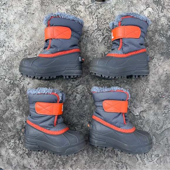 SOREL Toddler Winter Boots | Waterproof Winter Snow Boots | Grey Orange | Size 7 - Picture 6 of 16